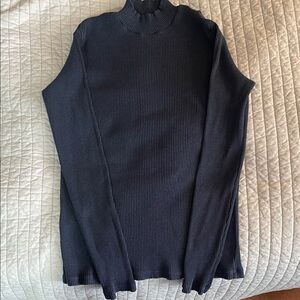 Uniqlo Dark blue Ribbed high neck Knit Top